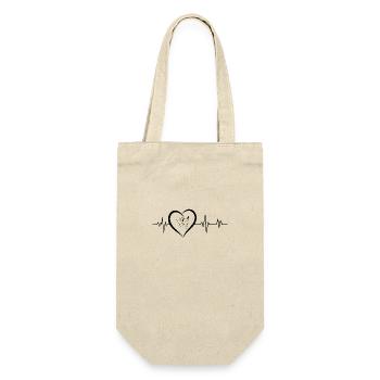 Female Heartbeat Face - Gift Bag for Bottles - nature - Front
