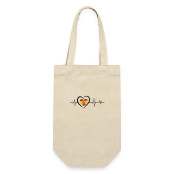 Heartbeat Spanien - Geschenkbeutel für Flaschen - Natur - Vorne