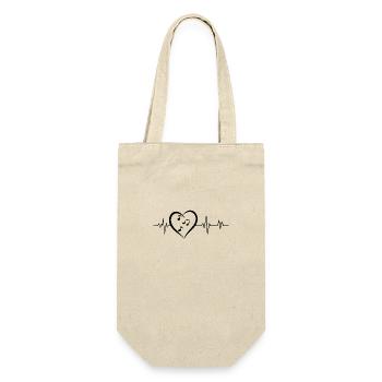 Heartbeat Musical Notes - Gift Bag for Bottles - nature - Front