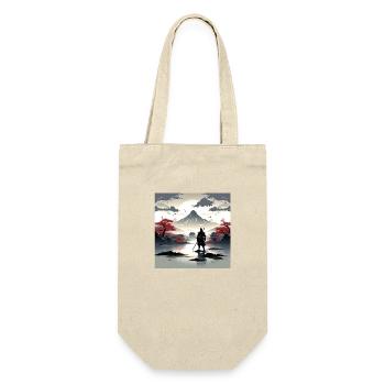 Alone Samurai at a Beautiful Landscape - Gift Bag for Bottles - nature - Front
