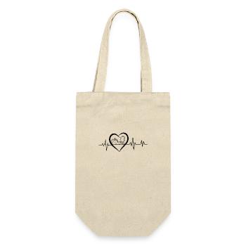 heartbeat Achterbahn - Geschenkbeutel für Flaschen - Natur - Vorne