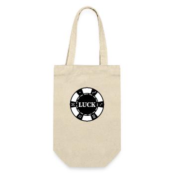 "LUCK" Casino-Chip - Black Chip for Poker player - Gift Bag for Bottles - nature - Front