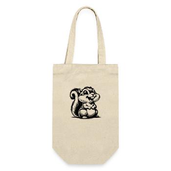 Mignon bébé écureuil portrait croquis - Sac à bouteille - nature - Devant