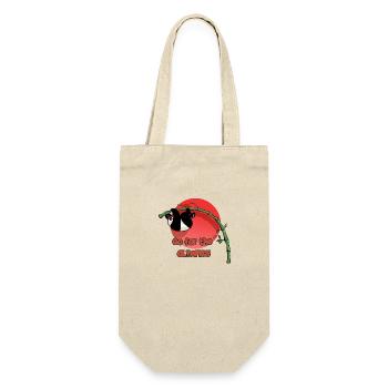 Panda Pole Vaulter (text version) - Gift Bag for Bottles - nature - Front