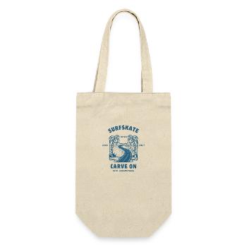 Surfskate Good Times Only - Gift Bag for Bottles - nature - Front