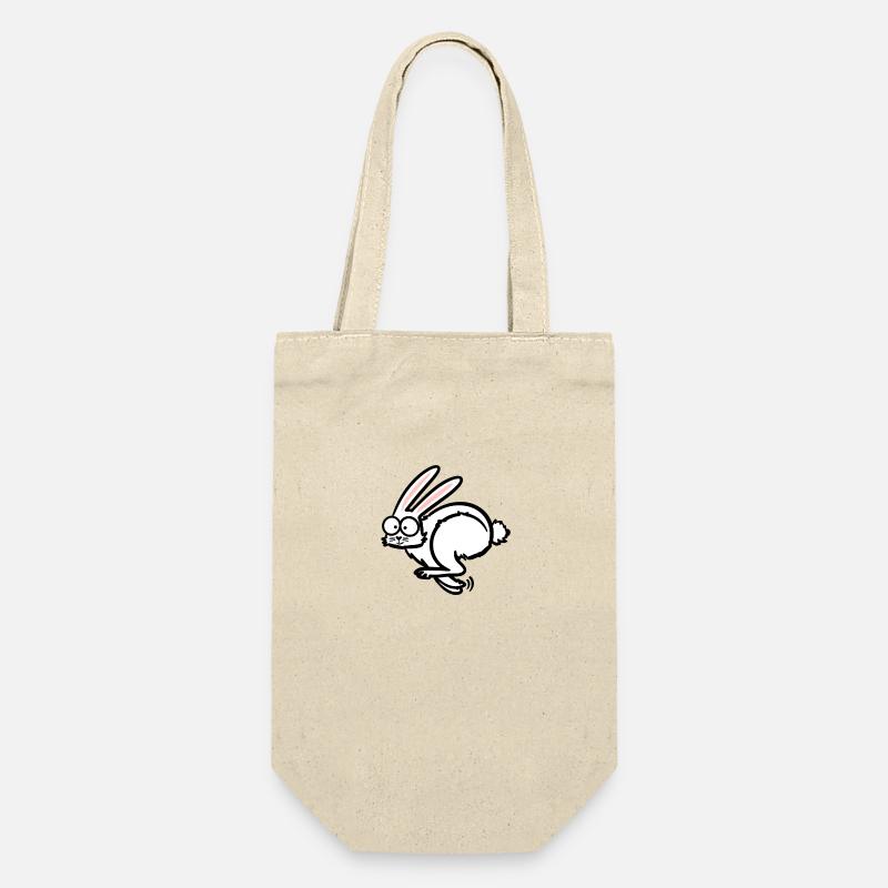 Run Rabbit - Geschenkbeutel für Flaschen - Natur