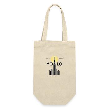 YOLO Urban Summer dark - Geschenkbeutel für Flaschen - Natur - Vorne