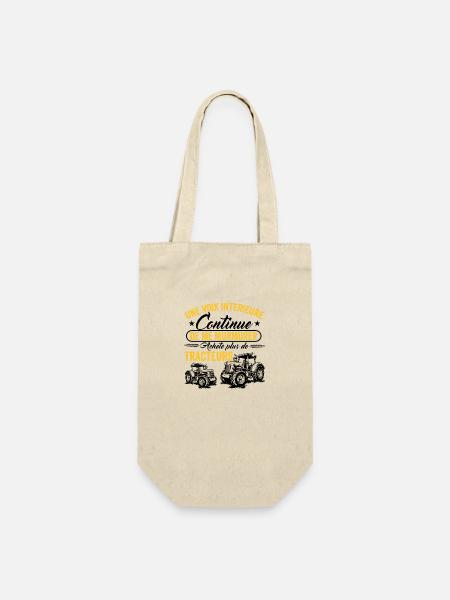 Humour Tracteur Cadeau homme femme enfant Tracteur - Sac à bouteille - nature