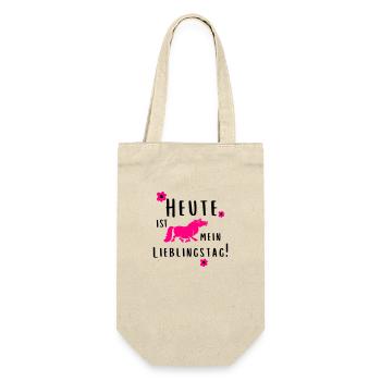 Heute ist mein Lieblingstag! - Geschenkbeutel für Flaschen - Natur - Vorne