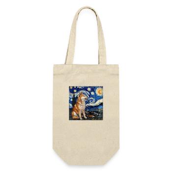 Akita Van Gogh - Geschenkbeutel für Flaschen - Natur - Vorne