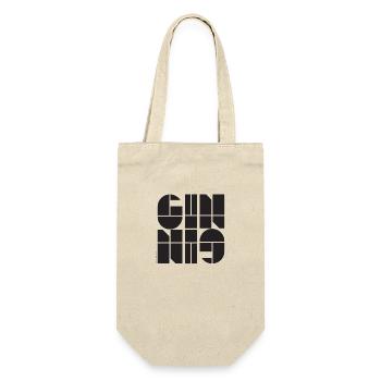 Gin Lover Design in schwarzweiß - Geschenkbeutel für Flaschen - Natur - Vorne