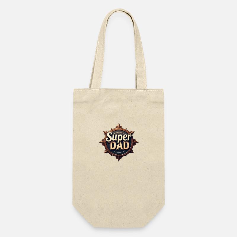 super Dad - Geschenkbeutel für Flaschen - Natur