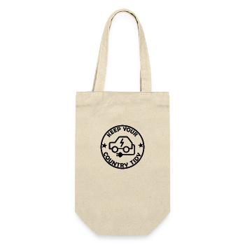 Environmental protection and electric cars - Gift Bag for Bottles - nature - Front