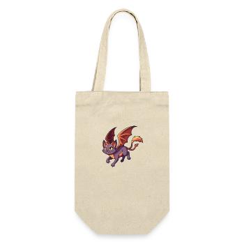 Teuflische Katze – Frech und Niedlich - Geschenkbeutel für Flaschen - Natur - Vorne