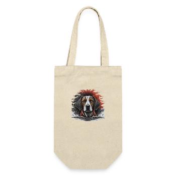 Der majestätische Hund - Geschenkbeutel für Flaschen - Natur - Vorne