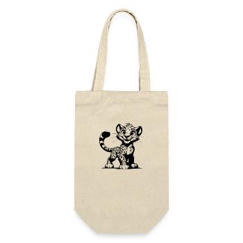 Elégant petit bébé léopard souriant - Sac à bouteille - nature - Devant