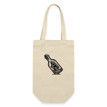 Ship in a bottle Sailing ship with sails - Gift Bag for Bottles - nature - Front