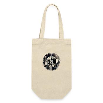 Berlin Grunge Design Alexanderplatz Berlin Bear - Gift Bag for Bottles - nature - Front