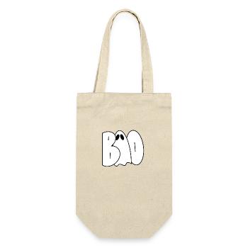 BOO Ghost Lettering - Gift Bag for Bottles - nature - Front