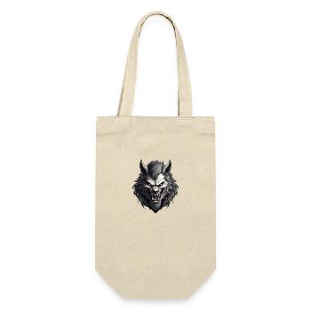 Wild angry werewolf motivational sport - Geschenkbeutel für Flaschen - Natur - Vorne