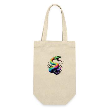 Colorful Snake Illustration - Gift Bag for Bottles - nature - Front