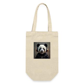 Smiling Panda listening to music - Gift Bag for Bottles - nature - Front