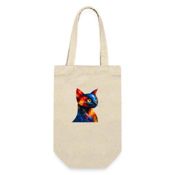 Chat coloré - Sac à bouteille - nature - Devant