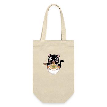 Cat Ramen Noodle Japanese Anime Manga Ramen Kawaii - Geschenkbeutel für Flaschen - Natur - Vorne