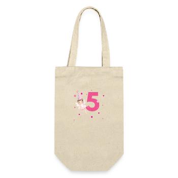 5e anniversaire fée rose - Sac à bouteille - nature - Devant