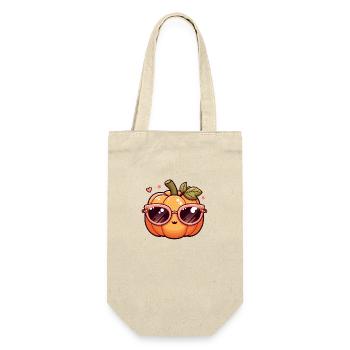Cute Pumpkin with Glasses - Gift Bag for Bottles - nature - Front