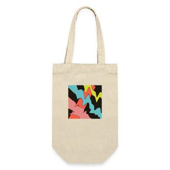 Carré orange, avec trois motifs. - Sac à bouteille - nature - Devant