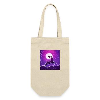 Galloping reindeer - Gift Bag for Bottles - nature - Front
