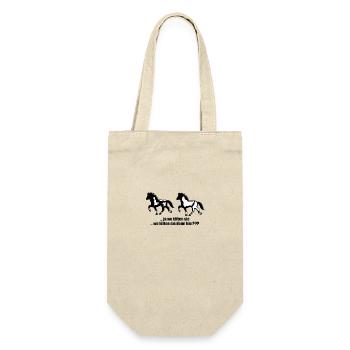 Tölten - Reiten - Pferd - Pferde - Pferdesport - Geschenkbeutel für Flaschen - Natur - Vorne