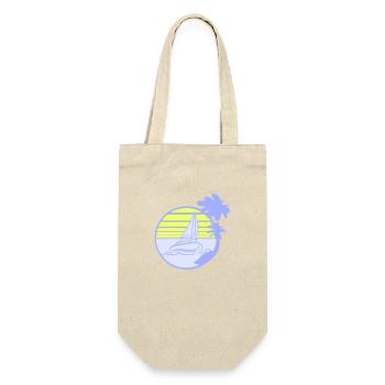 Schiff Sonne Streifen Matrose Kapitän Wasser Boot - Geschenkbeutel für Flaschen - Natur - Vorne