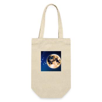 Vollmond - Geschenkbeutel für Flaschen - Natur - Vorne