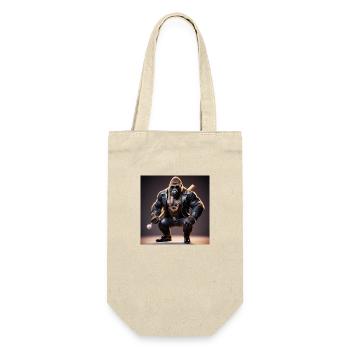 GorillaHeld - Geschenkbeutel für Flaschen - Natur - Vorne