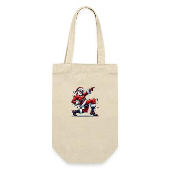 Cool Santa Claus Christmas - Gift Bag for Bottles - nature - Front