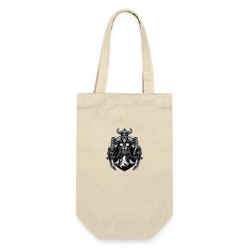 Berserker Wikinger - Geschenkbeutel für Flaschen - Natur - Vorne
