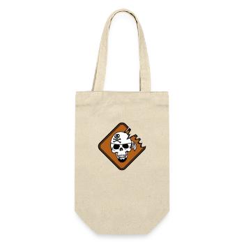 Pirate Shield Skull Skeleton Skull Warning - Gift Bag for Bottles - nature - Front
