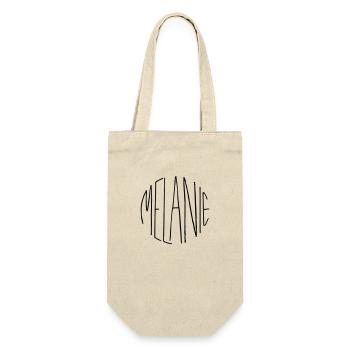 Melanie - Geschenkbeutel für Flaschen - Natur - Vorne
