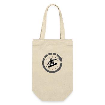 24/7 snowboarding - Geschenkbeutel für Flaschen - Natur - Vorne