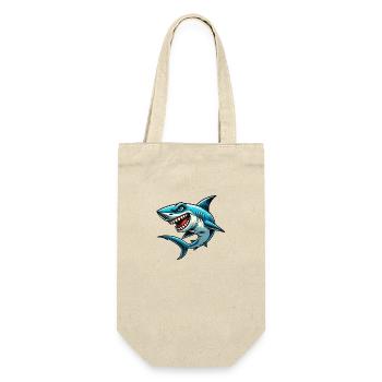 Shark Hai - Geschenkbeutel für Flaschen - Natur - Vorne