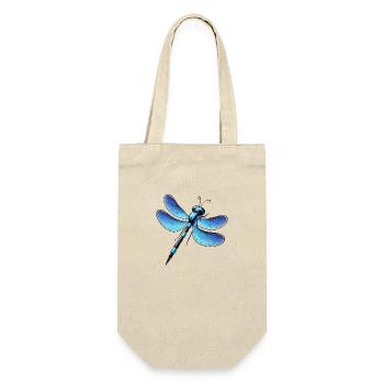 Libelle 1 - Geschenkbeutel für Flaschen - Natur - Vorne