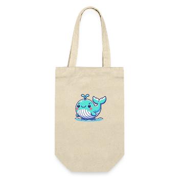 bande dessinée de baleine - Sac à bouteille - nature - Devant