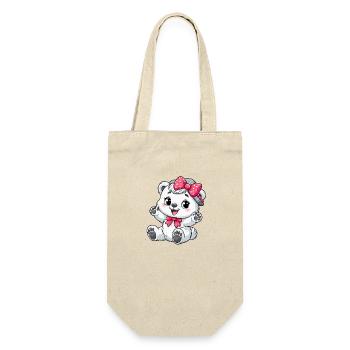 Bébé ours polaire fille - Sac à bouteille - nature - Devant
