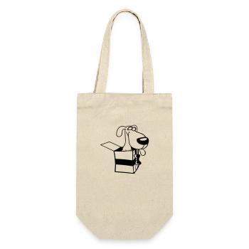 Dog Gift Box Funny Crazy Surprise Fun - Gift Bag for Bottles - nature - Front