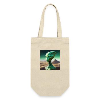 Green Alien - Gift Bag for Bottles - nature - Front