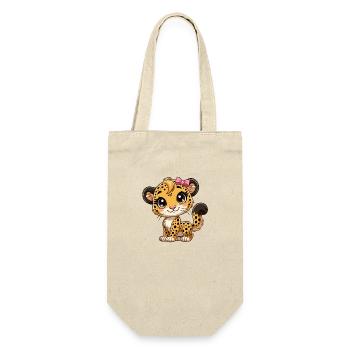 Girls cheetah - Gift Bag for Bottles - nature - Front