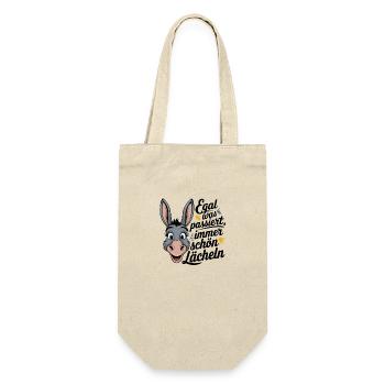 Happy Donkey Vibes - Geschenkbeutel für Flaschen - Natur - Vorne