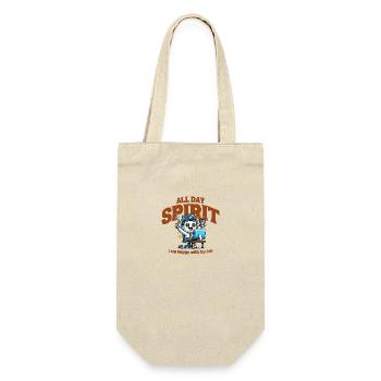 All Day Spirit – Happy with My Job Comic Design - Gift Bag for Bottles - nature - Front